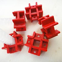 5Pcs Red Education Toy Tic Tac Connector Fastener Cross Holder DIY Create Assembing Toy Accessories