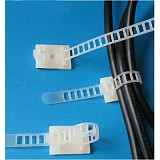 5 PCS Fastening Wire Nylon Cable Tie Zip Self-locking Cable Color White