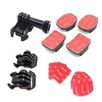 Quick Release Buckle Strap Tripod Mounts Flat & Curved 3M Adhesive Stickys for Gopro Hero 2/3/3 Plus