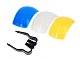 Generic Flash Diffuser Lumiquest Cover for DSLR Camera Pack of 3 Pcs Color White Yellow Blue