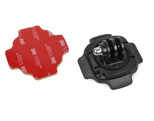 F06906-2 2 sets 360 Degree Turn Lock Helmet Mount Adapter w/ 3M Sticker Curved Base for Gopro Hero 3 3+ Camera