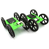 1pcs Mini Solar Powered Toy DIY Car Kit 5*44*60mm 4WD Smart Robot Car Chassis Green Energy RC Toy