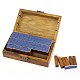 DIY 70pcs Wooden Rubber Stamps Set Wood Box Case Handwriting Form Letters Number Craft Gift