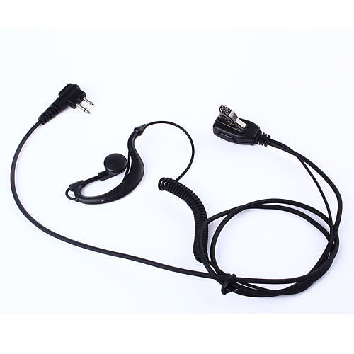 2-Prong Ear Hook Earpiece Headset PTT MIC for Baofeng UV5R Two-Way Radio