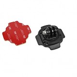 360 Degree Turn Lock Helmet Mount Adapter w/ 3M Sticker Curved Base for Gopro hero5 4/3/3+/2 Camera