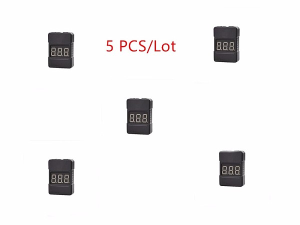 5pcs BX100 1-8S Lipo Battery Voltage Tester/ Low Voltage Buzzer Alarm/ Battery Voltage Checker with Dual Speakers