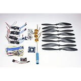 F02015-D 4 Axis Foldable Rack RC Quadcopter Kit with QQ Super Flight Control+1000KV Brushless Motor + 10x4.7 Propeller +
