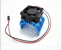 HSP 1/10 540/550/3650 Carbon Brush Brushless Motor Cooling Radiator With Fan For RC Car