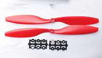 1045 3D RC-3D Propeller Paddle CW / CCW 1 Pair 10x4.5 Blades Red for RC Quadrocopter Multi-rotor Aircraft