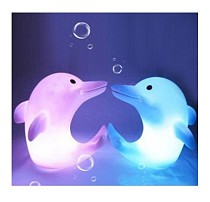 S00040 2pc Color Changed Romatic Dolphin Pattern LED Night Light Lamp Party Decor Wedding Toy Xmas Gift Christmas Light