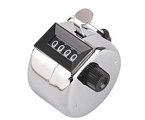 1pcs Round Counter 4 Digit Number Figure Display Metal Mechanical Manual Counter Human Traffic Counters