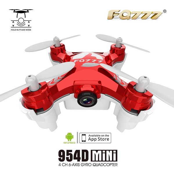 FQ777-954D WIFI FPV Drone with Camera Altitude Hold Mode 3D Flip 6-AXIS RC Nano Quadcopter BNF APP control