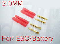 F00912-2 1 pairs 2mm banana plug with housing, ESC LIPO Battery Motor