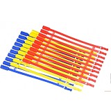 10Pcs Mix Color 210mm * 7mm Plastic Self-Locking Safety Ties Cable Container Seal Belting Ribbon