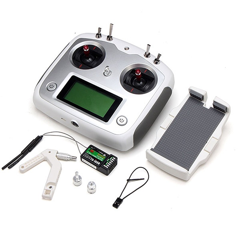Flysky FS-i6S 2.4G 10CH AFHDS Touch Screen Transmitter + FS-iA6B Receiver + Mobile Holder Set Self Center Throttle Mode