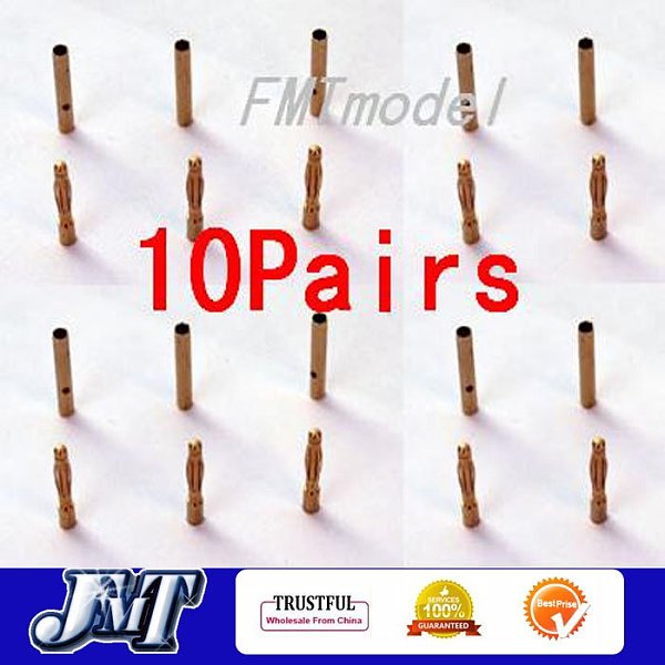10Pairs Thick Gold Plated 2.0mm Bullet Connector ( banana plug ) ESC Battery