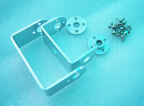 Robot Intelligent Car Servo Spare Parts: Metal U holder + Round Servo Mount Bracket with Screws