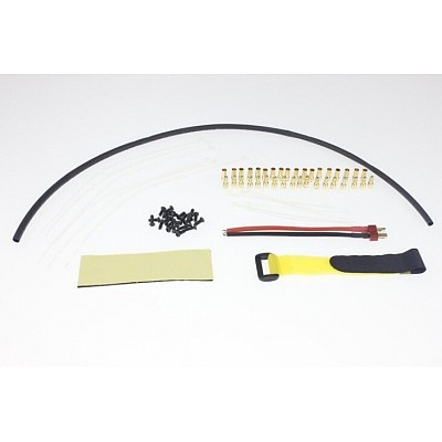 F00149-B RC Drone Hexacopter Accessories 3.5mm Gold Banana Connectors + Dean T Plug Wire + Hoop & Loop Fastening Tape