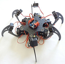18DOF Aluminium Hexapod Robotic Spider Six Legs Robot Frame Kit