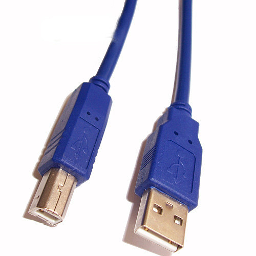 Blue 3M USB 2.1 Type A Male to B Male USB Printer Cable for Scanner Printer Copier