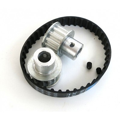JMT 1set 5mm / 6mm/ 8mm Hole Metal Pulley Set Synchronous Wheel 5mmV Transmission Machinery DIY Toy Accessories