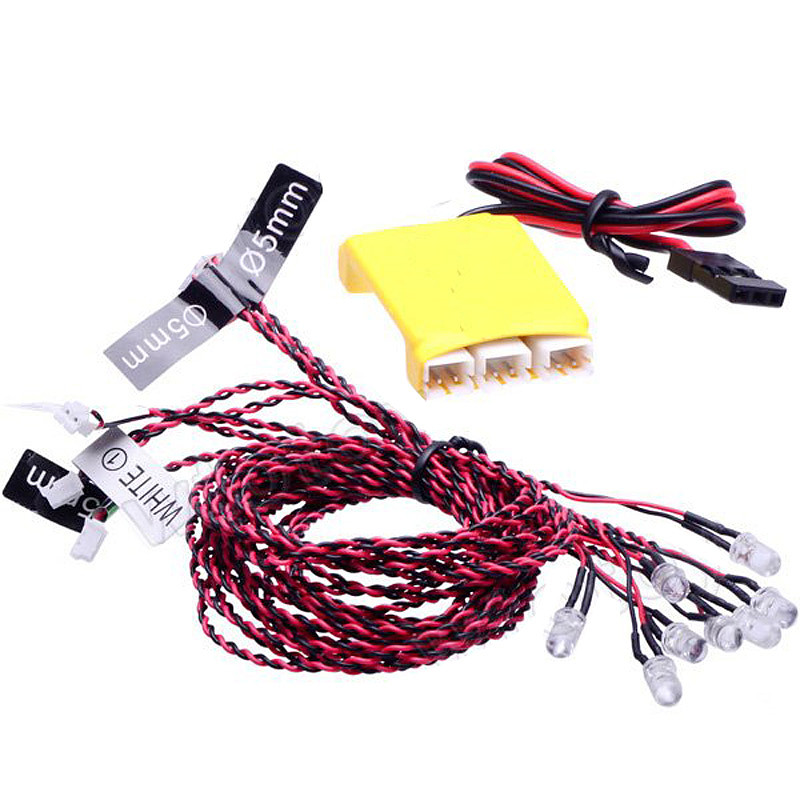 8 LED Multi-color Flashing Light System For RC Car Helicopter Multicopter Quadcopter