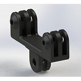 OEM Cheap Price New Double Dual Bracket Tripod Holder Handle with Screw Mount Adapter for Gopro Hero 4 / 3+ / 3 SJ4000