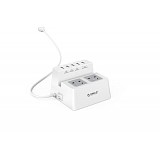 ORICO ODC-2A5U 5 Ports 5V Super Charger USB 2x AC Socket Desktop Charging Station with ON/OFF Switcher - White