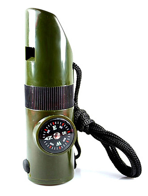 Multifunctional Survival Whistle With Flashlight 7 in 1 Lifesaving Whistle for Outdoor Sports