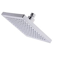 F12123 Bathroom LED Light Discoloration Square Top Spray ABS Plastic Shower Head 8 Inch 200mm Nozzle LD8030-B1