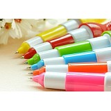 10pcs Creative Colorful Bowling Ball Shape Stretch Ballpoint Pen Original School Supplies