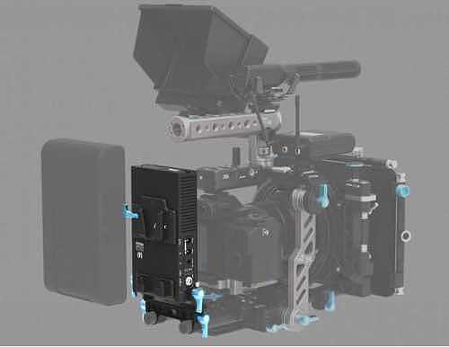 FOTGA DP500III V-Mount Uninterrupted Power Supply BP Battery Plate Lock DSLR Rig Fit Canon 5D2 5D3 7D 60D C300,Sony A7 A7S A7RII,760D