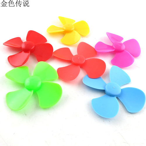 10 STKS 100mm Plastic Vier Blad Propeller Blades Model Windmolen Speelgoed DIY Handgemaakte Accessoires voor Kinderen Ge