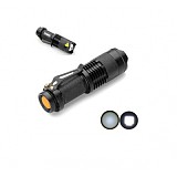 F08504 300LM Mini CREE Q5 LED Flashlight Torch Adjustable Focus Zoom Light Lamp 3 Mode