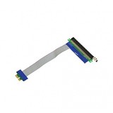 F07577 PCI-E 1X To 16X Card Adapter Cable Flexible Flat Ribbon Extender Extension Cord 25CM