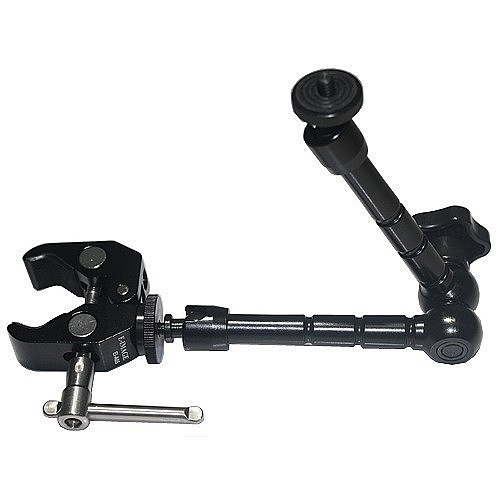 11 Adjustable Magic Arm Clamp Tripod Mount 1/4  Hot Shoe Connector for Camera DSLR LED Light