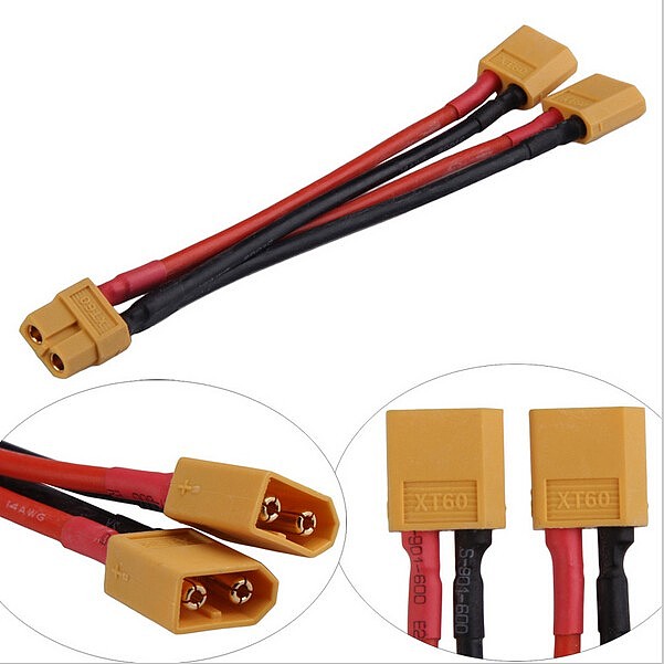 XT60 Parallel Battery Connector Cable Extension Y Splitter for DJI Phantom Toy Quadcopter