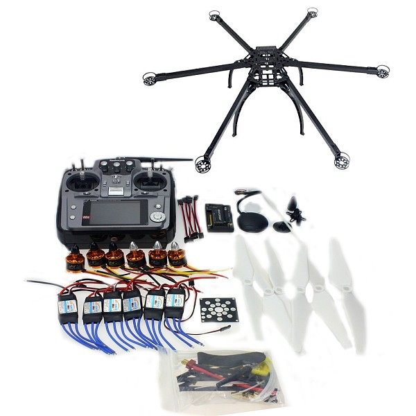 Six-Axis Hexacopter GPS Drone Kit with RadioLink AT10 2.4GHz 10CH TX&RX APM 2.8 Multicopter Flight Controller