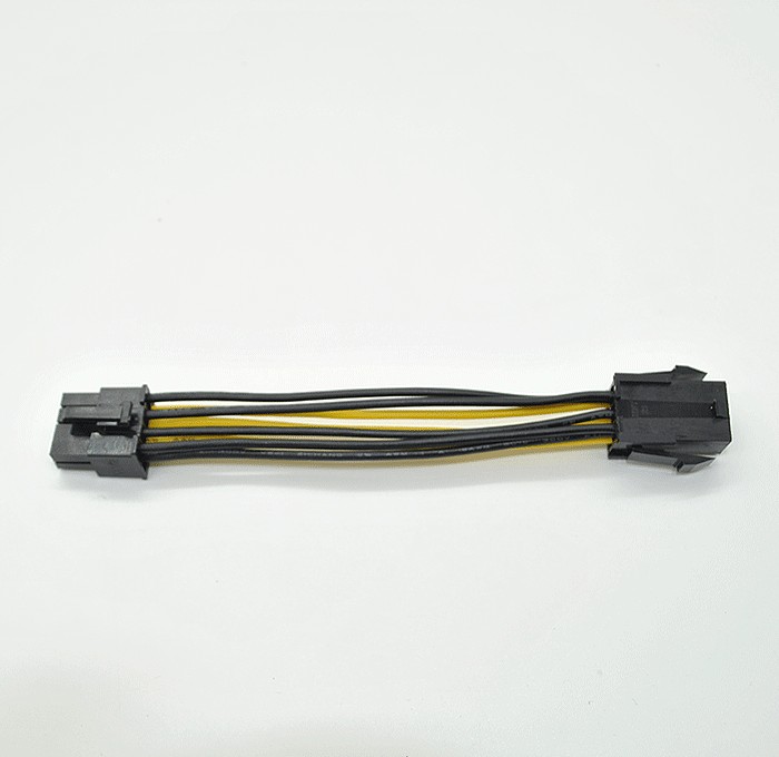 1pcs 18AWG PCI Express 6 pin to 8 pin Power Adapter Cable 6p to 8p PCIe Cable