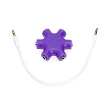 Stereo Audio Headphone Splitter Cable Headset Hub Adapter for MP3/4 Mobile Phone DVD Playe