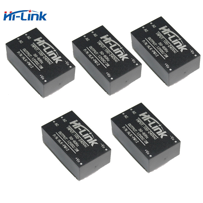Hi-link AC-DC 220V to 12V 3W Buck Step Down Power Supply Module Converter Intelligent Household Switch HLK-PM12 UL/CE