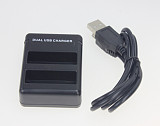 2 Slots AHDBT-401 Dual Battery Charger USB Charging Dock for GoPro HD Hero4 Camera AHDBT 401