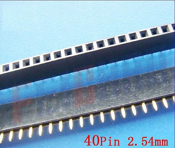 F01929 1pcs 40Pin 2.54 mm Single Row Female Pin Header , circuit board ,PCB , LED ,Computer ,Electricity meter
