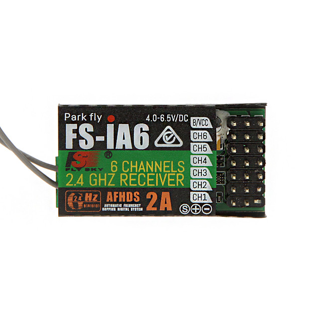 1pcs Original 2.4G Flysky FS-iA6 6 Channel Remote Control Receiver With Double Antenna Compatible Flysky i4 i6 i10 Trans