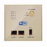 Wall Embedded Wireless AP Router 3G/4G Wireless Wifi Computer USB Charge Champagne Color