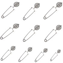 10Pcs/Lot Round Mesh Stainless Steel Spoon Tea Infuser Stir Wand With Clip Clamp Handle Tea Ball Infuser Strainer