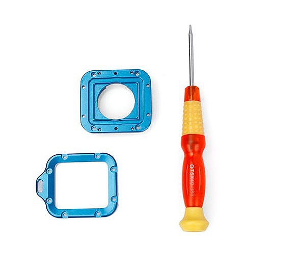 F06728 New Aluminum Full Lanyard Ring Len Mount Set Ver.2 Blue for Gopro HD Hero3 Hero 3
