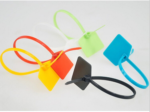 10Pcs Colorful 120MM Plastic Self-Locking Identification Signage label Ties Cable Belting Ribbon
