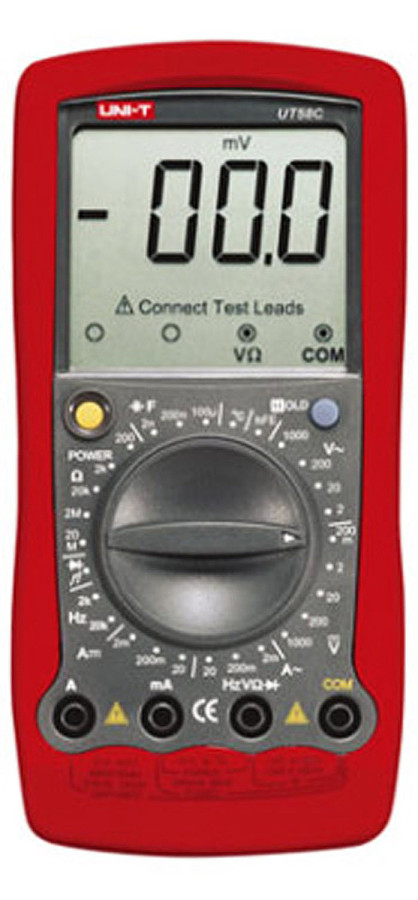 UNI-T UT58C Standard Electrical Digital Multimeter Volt Amp Ohm Hz Temperature Tester Meter UT-58C