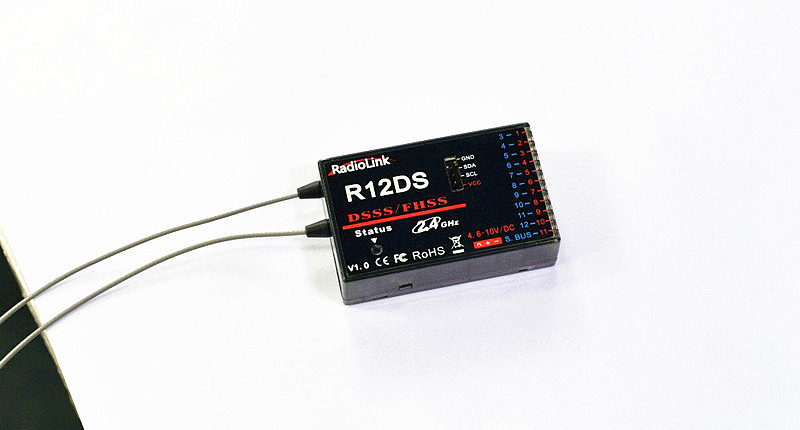 RadioLink R12DS 12CH 12 Channel Receiver 2.4Ghz For AT10 Transmitter Aircraft Aerial Photography Device